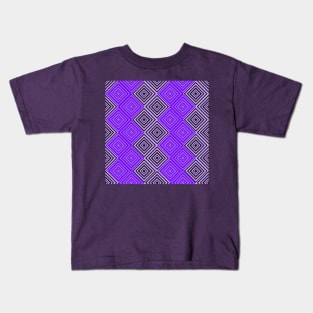 geometric purple diamond pattern Kids T-Shirt